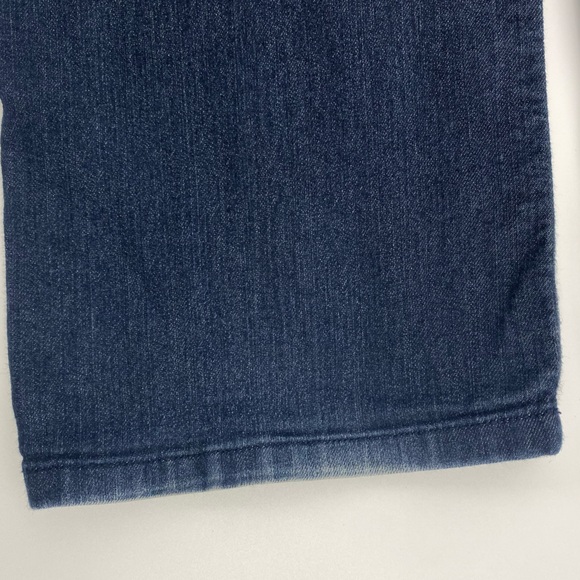 NYDJ Not Your Daughter Jeans Straight Leg Bedazzled Back Pockets Dark Blue Wash - Picture 14 of 14